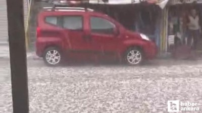 Bala'da dolu yağışı hayatı olumsuz etkiledi!