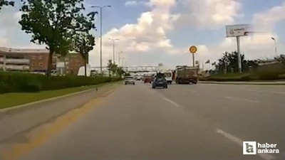 Sincan'da makas atan kamyonet zincirleme trafik kazasına neden oldu