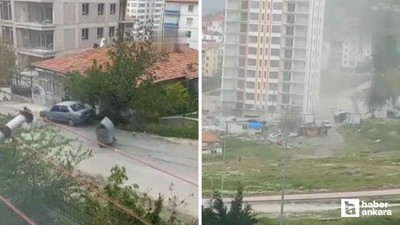 Başkent Ankara'da kuvvetli rüzgar etkili oldu