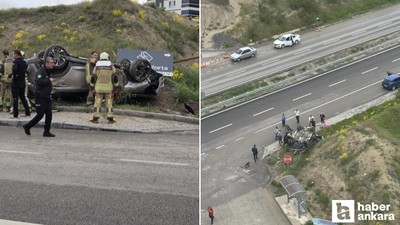 Beypazarı'nda kontrolden çıkan araç takla attı: 3 yaralı