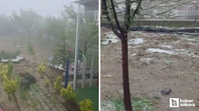 Polatlı'da dolu yağışı nedeniyle tarım arazileri zarar gördü