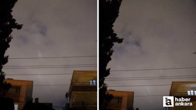 Sincan'da gökyüzünde görülen ışıklar merak uyandırdı!