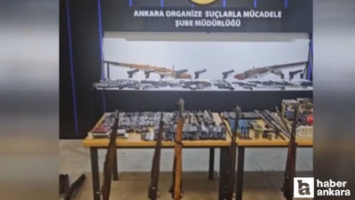 Keçiören'de cephanelik gibi ev: Çok sayıda silah ele geçirildi!