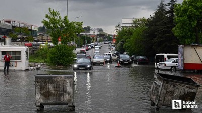 Ankara'da sağanak yağış etkili oldu