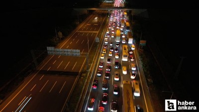 Kurban Bayramı tatili göçü başladı! Trafik havadan görüntülendi!