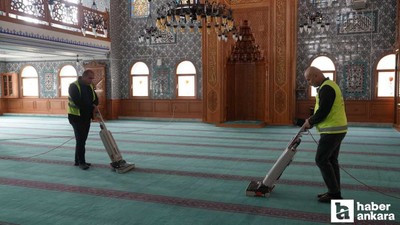 Keçiören'de bayram öncesi camilerde kapsamlı temizlik!