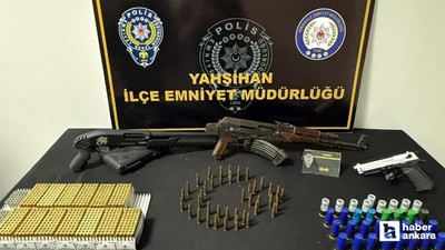 Kırıkkale’de çatıya gizlenen çuvaldan çıkan silah polisleri bile şaşırttı
