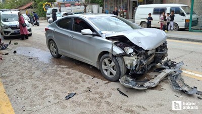 Beypazarı'nda elektrikli bisiklet ile otomobil çarpıştı: 2 yaralı