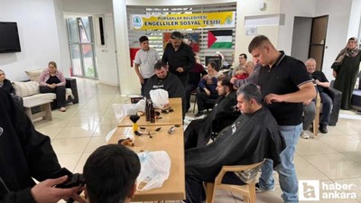 Pursaklar'da yüzler bayram tıraşıyla gülüyor