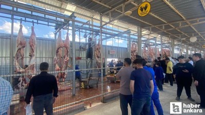 Pursaklar Belediyesinin kurban kesim alanında vatandaşlara ikramlık verildi