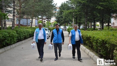 TDV Kahramankazan'da ihtiyaç sahiplerine kurban eti dağıttı