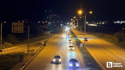 D-100 kara yolunda Ankara istikametinde trafik yoğunluğu