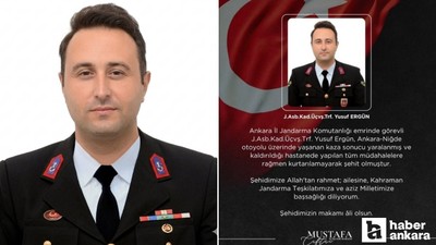 Ankara'da yoldaki lastikleri temizlerken aracın çarptığı astsubay şehit oldu