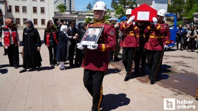 Ankara'da şehit düşen polis memurunun naaşı Kırıkkale'ye getirildi