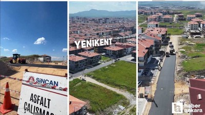 Sincan Belediyesi, Yenikent'te asfalt çalışması gerçekleştirdi