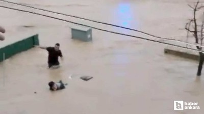 Kırşehir'de sel sularına kapılan yaşlı adamı vatandaşlar kurtardı