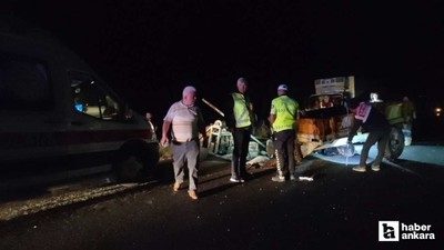 Çorum'da kamyon ile traktör çarpıştı: 1 ölü, 2 yaralı