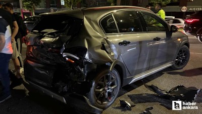 Çorum'da 3 araçlı zincirleme trafik kazasında 2 kişi yaralandı