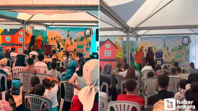 Sincanlı minikler Çadır Tiyatrosunda keyifli zaman geçirdi