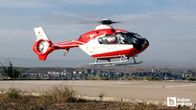 Nallıhan'da kalp krizi geçiren hastanın sevki hava ambulansıyla yapıldı