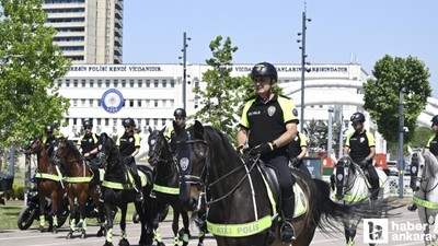 Ankara'da atlı polisler devriye atmaya devam ediyor