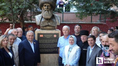 Şeyh Şamil anısına hazırlanan büst Keçiören'de açıldı
