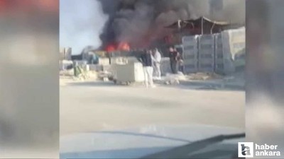 Sincan'da şantiyede çıkan yangın söndürüldü