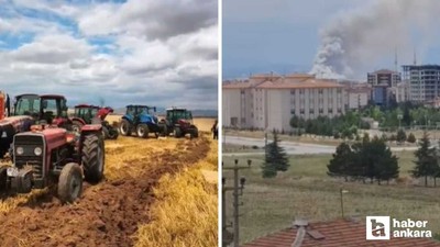 Çubuk'ta korkutan arazi yangını: Köy sakinleri müdahale etti!