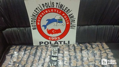 Polatlı'da yasaklı madde bulunan araçtaki 2 kişi tutuklandı
