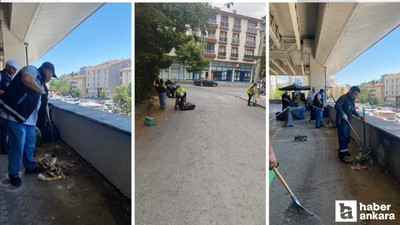 Pursaklar Belediyesi ilçe genelinde temizlik çalışması gerçekleştirdi