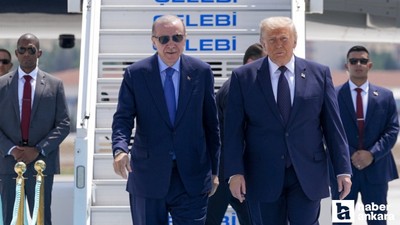 Cumhurbaşkanı Recep Tayyip Erdoğan, Trump'ı havalimanında karşıladı