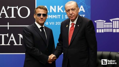 Cumhurbaşkanı Erdoğan ile Macron arasında görüşme yapıldı