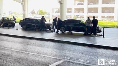 Başkan Güner'in gözaltına alınacağı havalimanına 2 makam aracı geldi