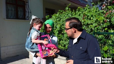 Sincan Belediyesinden çöp kamyonu hayranı minik kıza sürpriz
