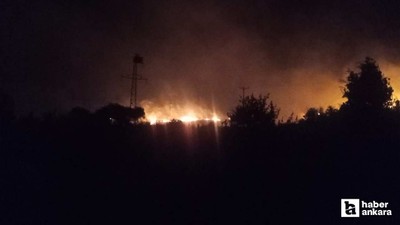 Güdül'de akşam saatlerinde arazi yangını çıktı