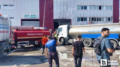 Başkentte atık yağ fabrikasında çıkan yangın kontrol altına alındı