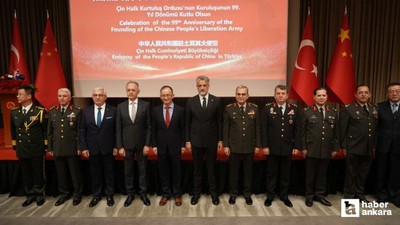 Çin Halk Kurtuluş Ordusu’nun kuruluş yıl dönümü için Ankara'da kutlama resepsiyonu