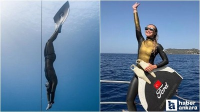 Milli sporcu Şahika Ercümen, 68 metrelik dalışıyla Türkiye şampiyonu oldu