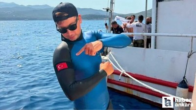 Milli sporcu Görkem Gedik, serbest dalışta Türkiye şampiyonu oldu
