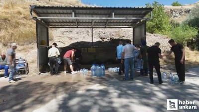 Altındağ ve Mamaklılar su kesintisinde çeşmelere akın etti!