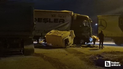 Sincan'da hafriyat kamyonu ile tır çarpıştı: 1 yaralı