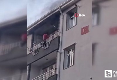 Ankara Elmadağ’da bir apartmanda yangın çıktı!
