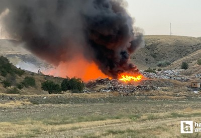 Ankara Akyurt'taki yangın havadan ve karadan söndürülmeye çalışılıyor