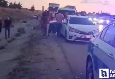 Ankara Elmadağ'da 20 aracın karıştığı zincirleme kaza meydana geldi