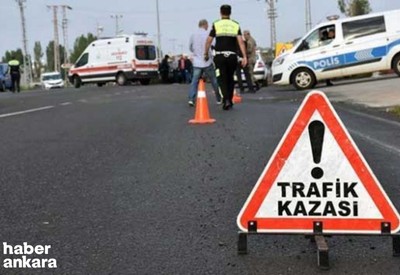 Ankara Elmadağ’da otomobilin direğe çarpması sonucu 1 kişi yaralandı