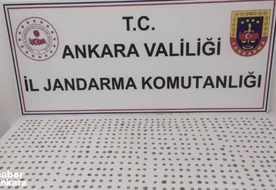 Ankara Beypazarı'nda tarihi eser kaçakçısı elindeki Bizans sikkeleriyle yakalandı