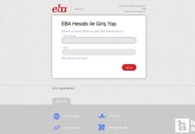 EBS EBA öğretmen öğrenci giriş veli girişi okulun ilk günü haftalık ders programı