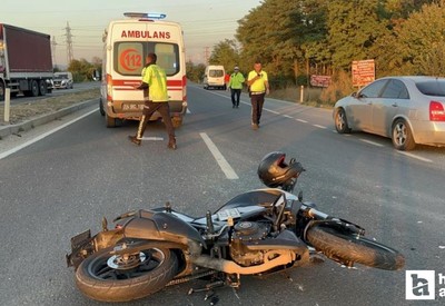 Bolu Ankara istikametinde motosiklet yolcu otobüsüne çarptı