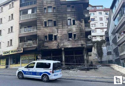 Ankara Keçiören'de yangın paniği! Bina alev alev yandı!