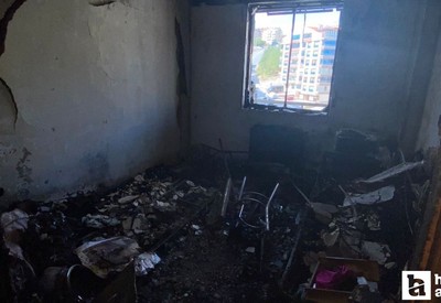 Keçiören’de bir kişinin yaralandığı yangının görüntüleri ortaya çıktı